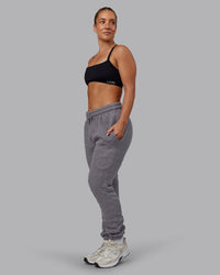 Woman wearing MVP Quilted Track Pant - Storm Front-Geometric | Model:Lyss | Size:XS