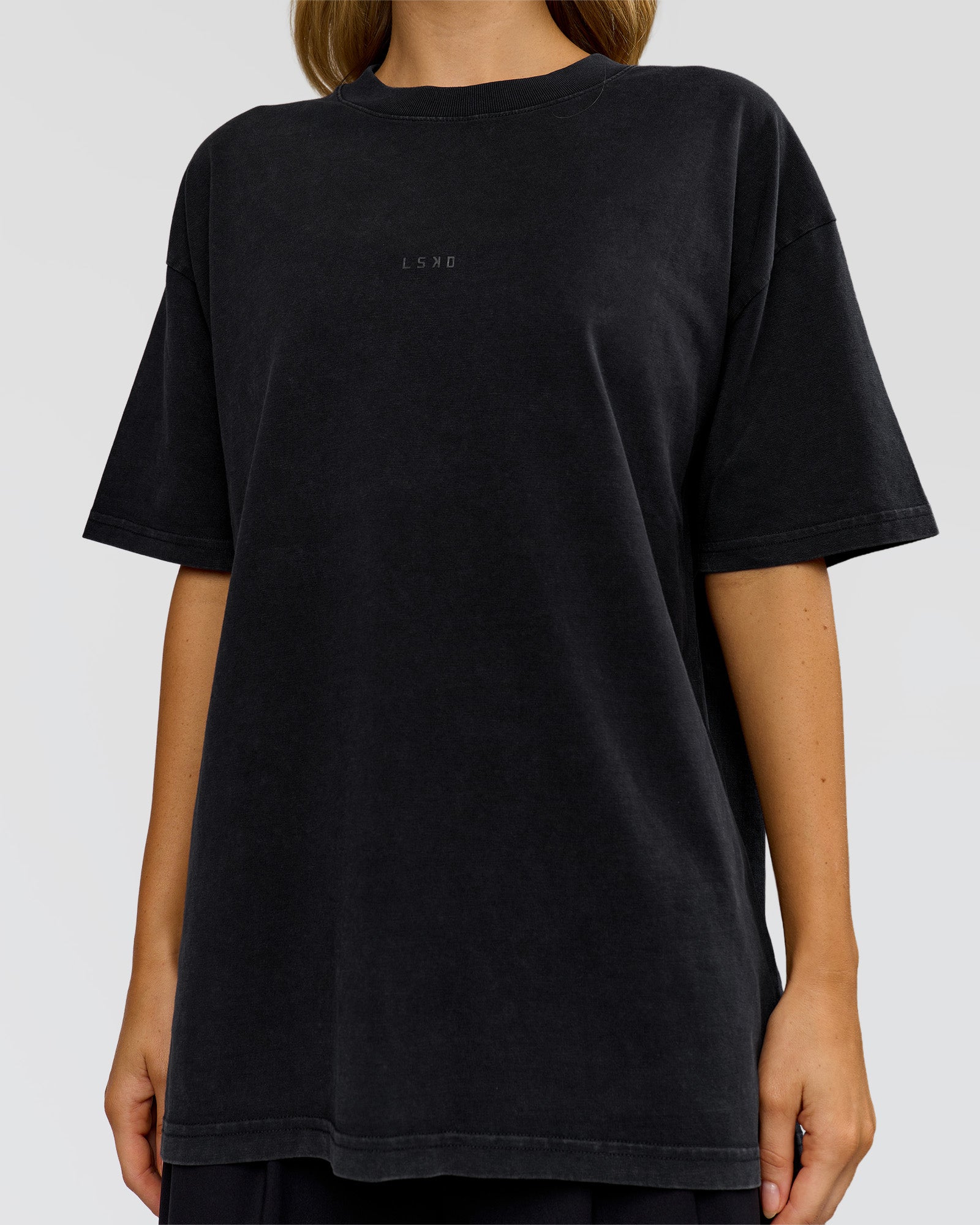 Memory in Motion Heavyweight Oversized Tee - Black Washed | LSKD