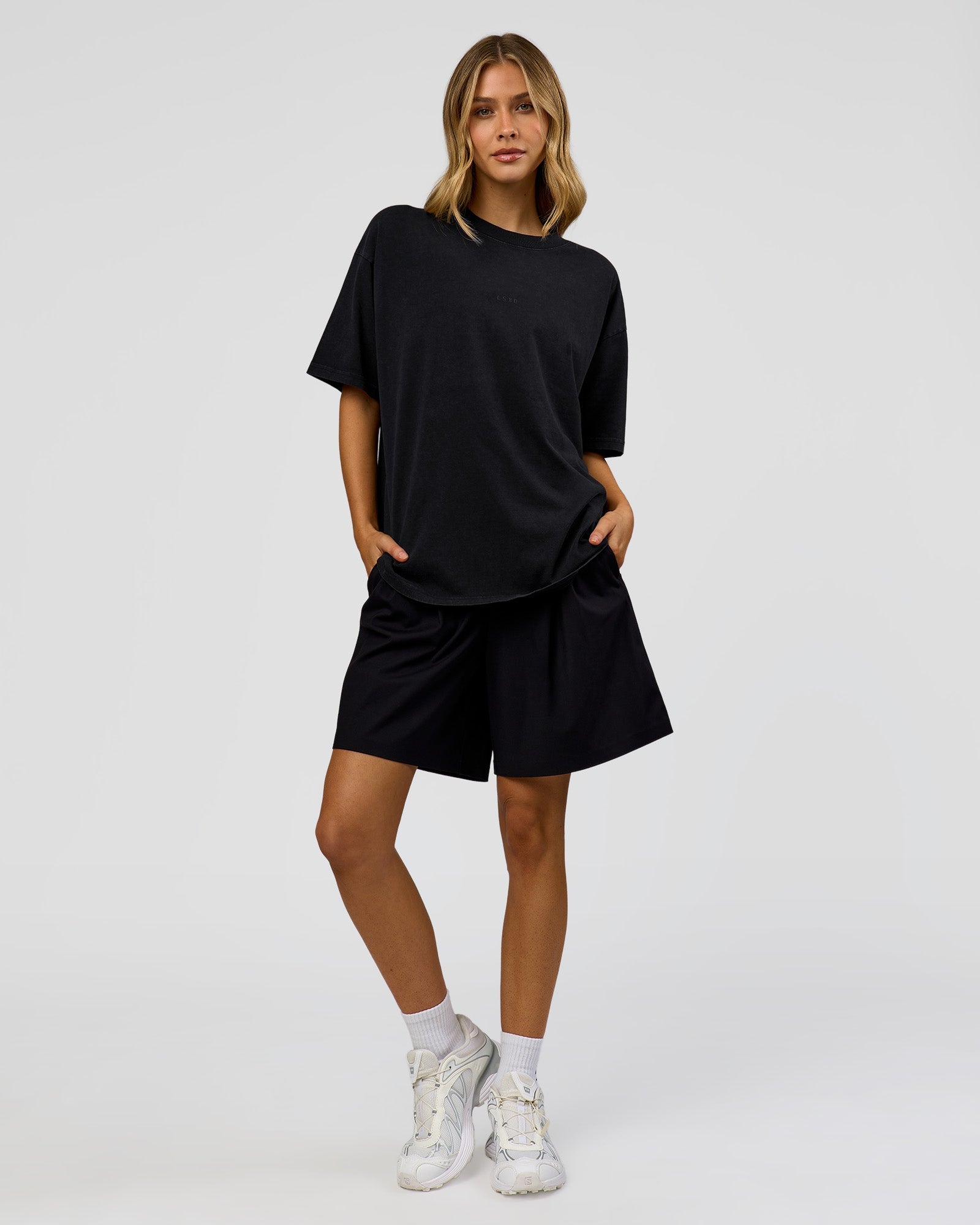 Memory in Motion Heavyweight Oversized Tee - Black Washed | LSKD