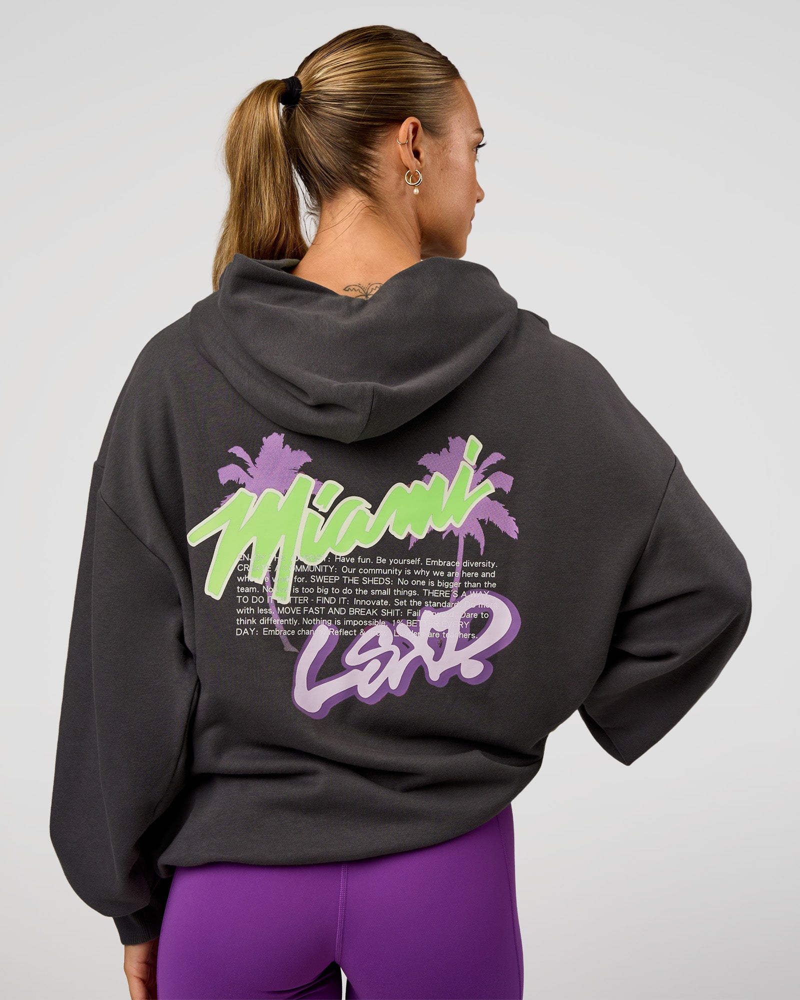 M*A様 OTF lil dark hoodieサイズs 早い者勝ち Miami Vibe Oversized Hoodie - Dark Storm-Marshmallow | LSKD – LSKD US