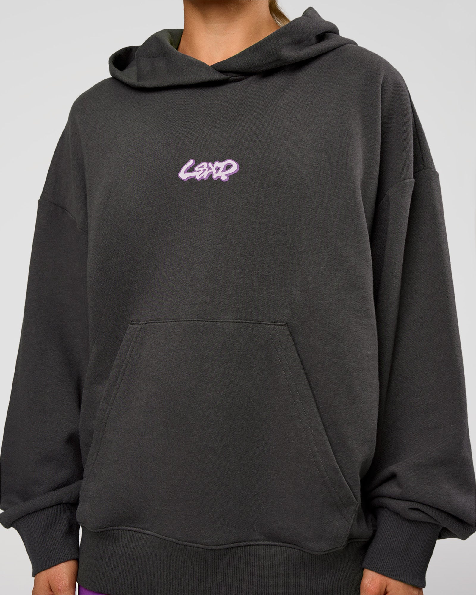 Miami Vibe Oversized Hoodie - Dark Storm-Marshmallow | LSKD – LSKD US