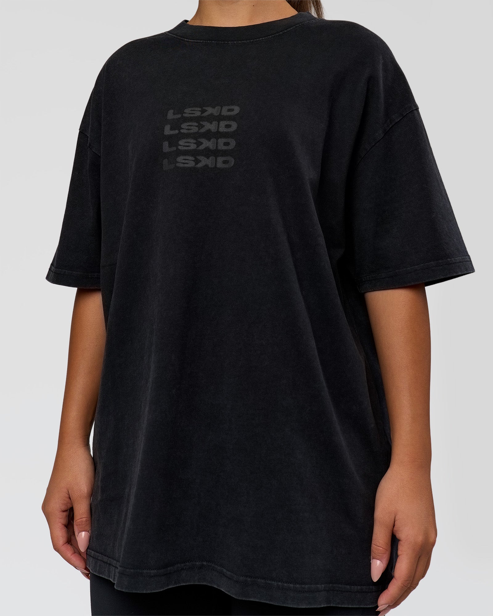 Move Fast Heavyweight Oversized Tee - Black Washed | LSKD – LSKD US