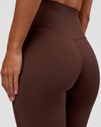 Woman wearing Peaches Elixir High-Rise Flared Pant - Hot Chocolate | Model:Brylee | Size:XS | Thumbnail Index: 7