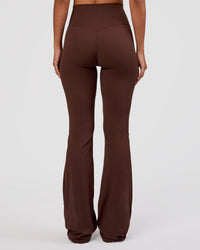 Woman wearing Peaches Elixir High-Rise Flared Pant - Hot Chocolate | Model:Brylee | Size:XS | Thumbnail Index: 2