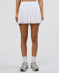 Woman wearing Precision Active Skirt - White | Model:Leilani | Size:XS | Thumbnail Index: 10