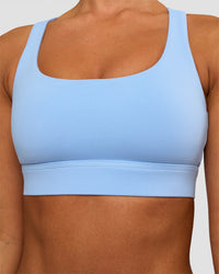 Woman wearing Race Day Sports Bra - Open Air | Model:Brylee | Size:XS