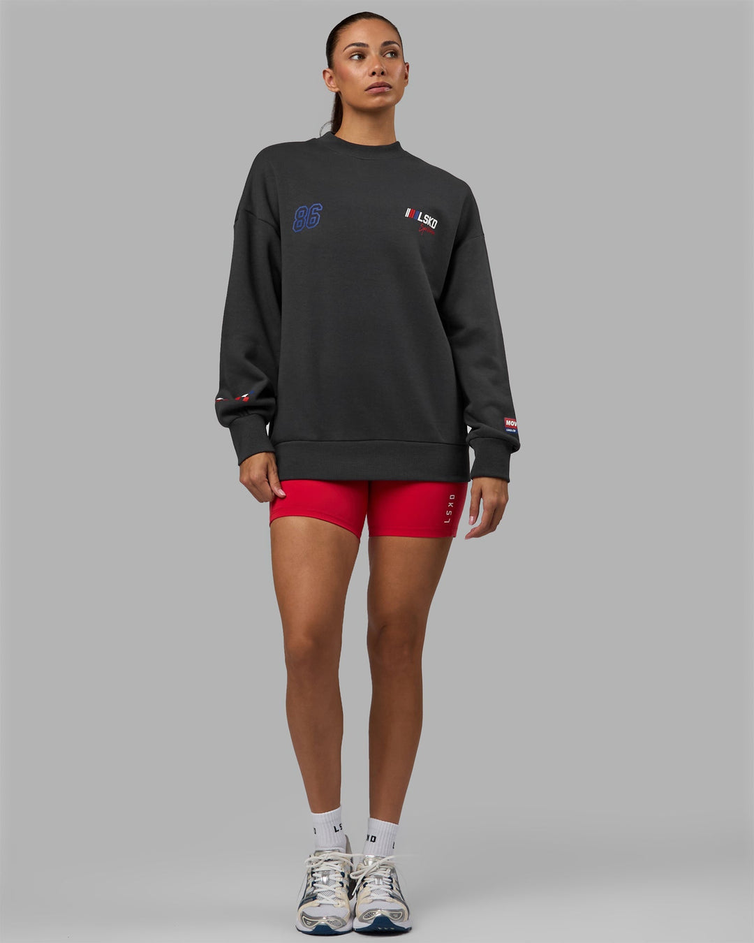Woman Unisex Redline Sweater Oversize - Phantom-White