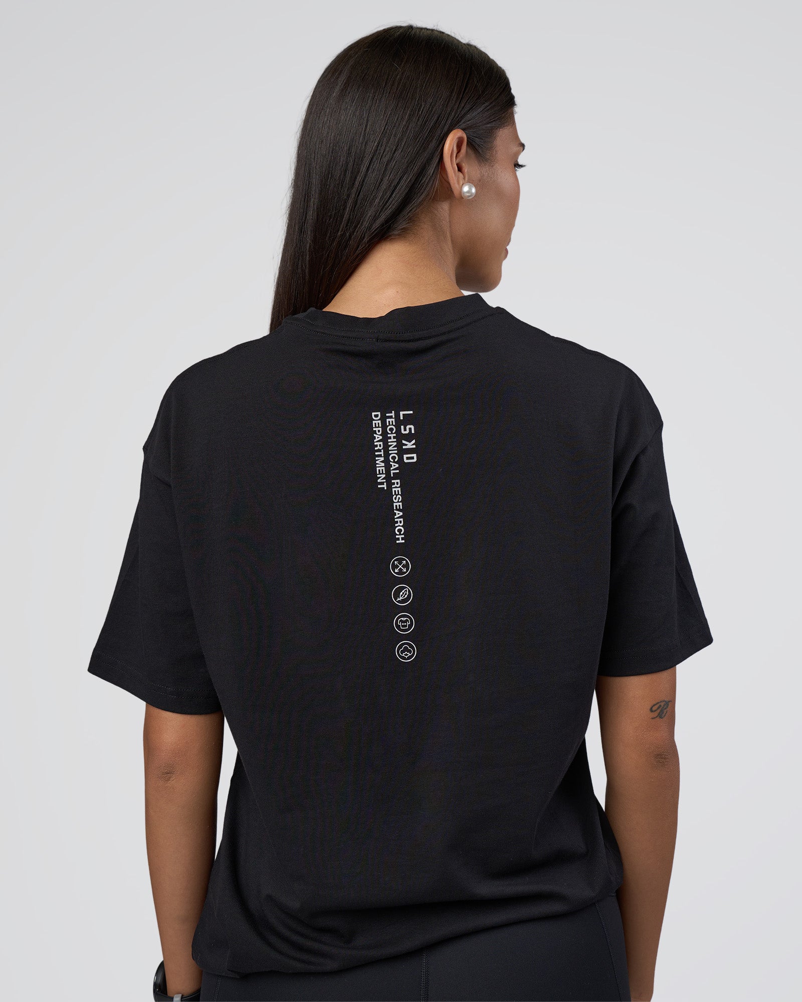 トップス LQQK STUDIO DSMG Pocket L/S Tee XXL Research Department FLXCotton Oversized Tee - Black | LSKD – LSKD US