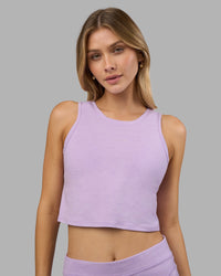 Woman wearing Restore CloudFLX Tank - Orchid Bloom Marl | Model:Leilani | Size:XS | Thumbnail Index: 2