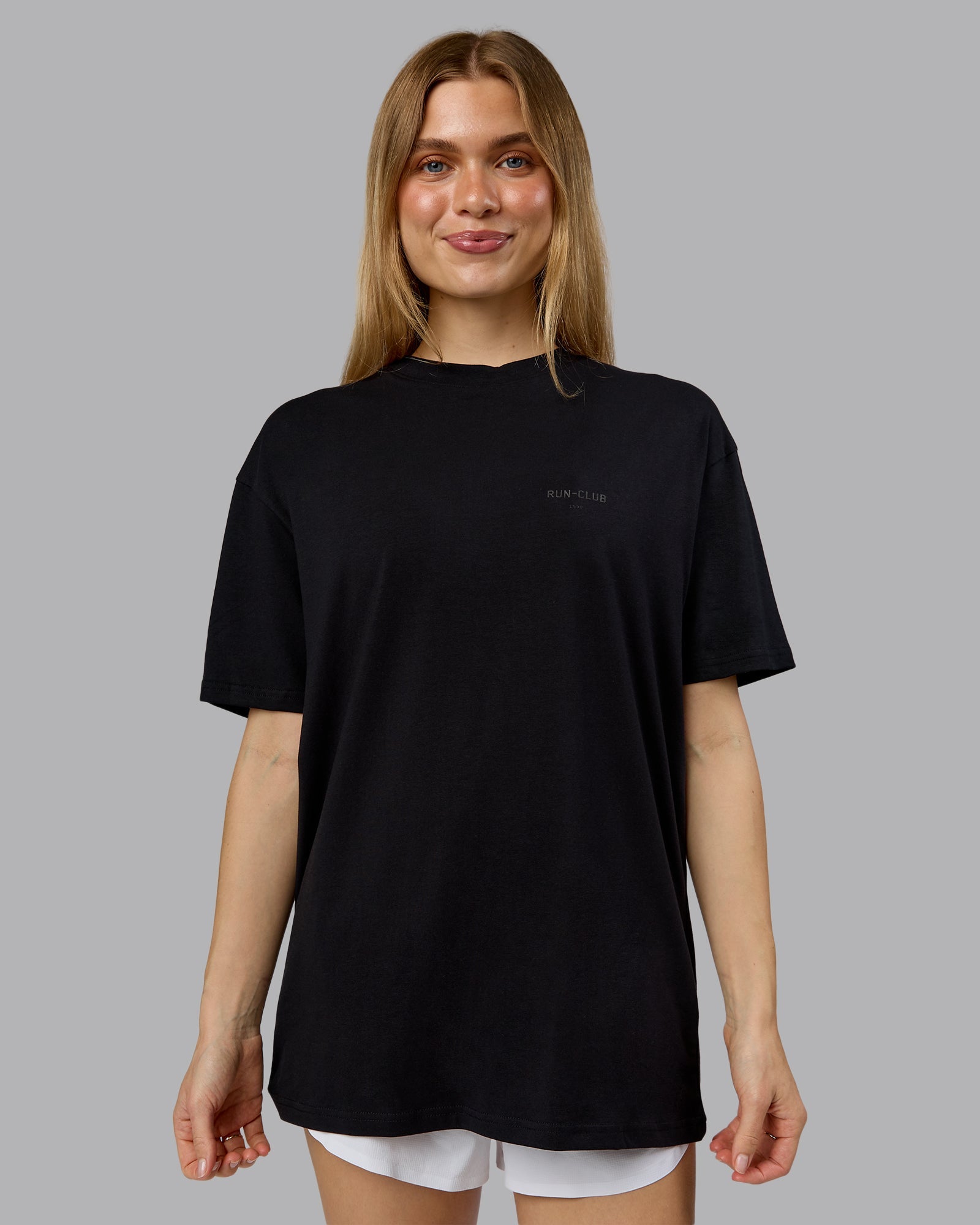ブルドッグ Unisex RUN CLUB FLXCotton Tee Oversize - Black-Reflective | LSKD