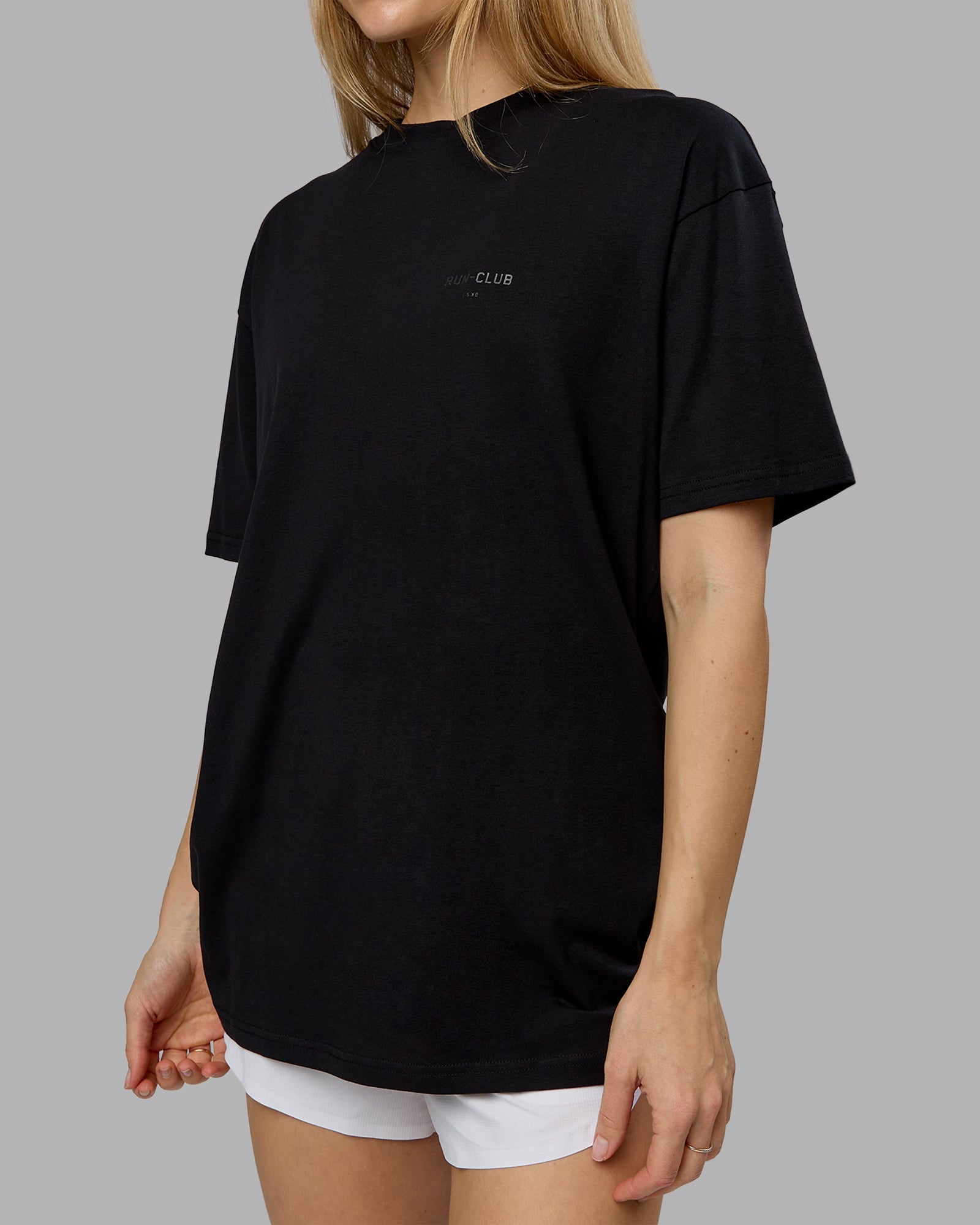 ブルドッグ Unisex RUN CLUB FLXCotton Tee Oversize - Black-Reflective | LSKD
