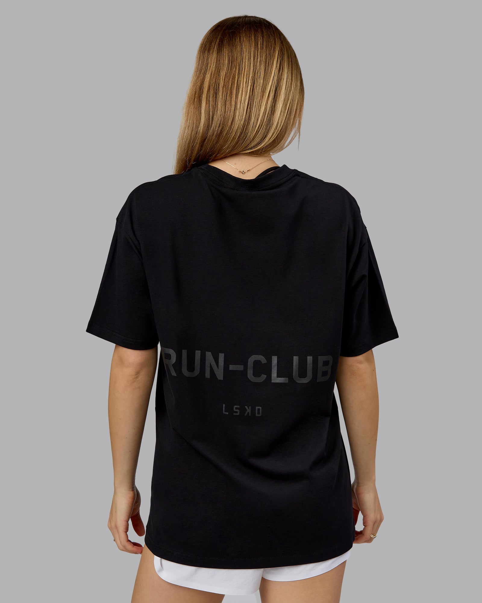 Unisex RUN CLUB FLXCotton Tee Oversize - Black-Reflective | LSKD