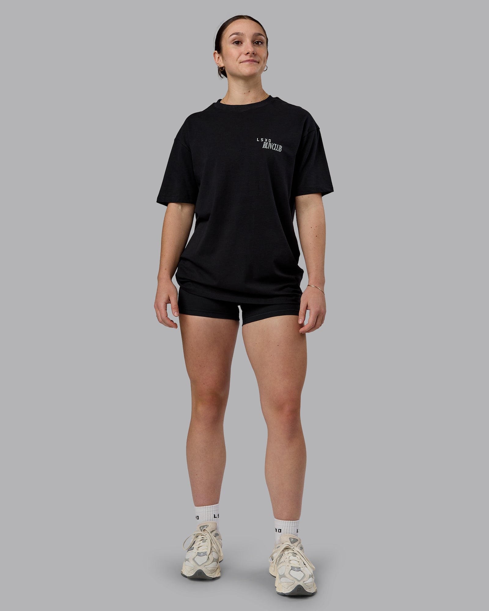 Run Love FLXCotton Oversized Tee - Black-Reflective | LSKD – LSKD US