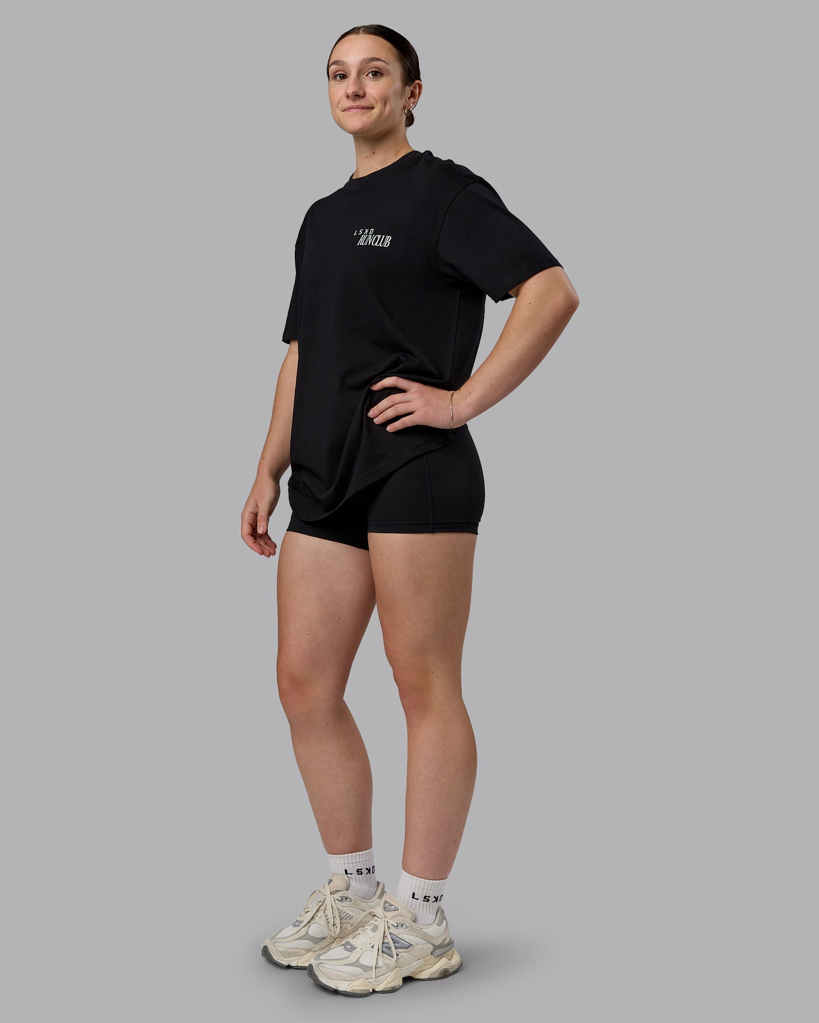 Run Love FLXCotton Oversized Tee - Black-Reflective | LSKD – LSKD US
