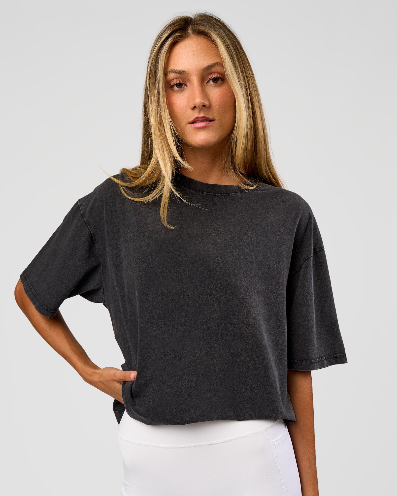 Shadow Mode FLXCotton Oversized Tee - Black Washed | LSKD – LSKD US