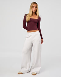 Woman wearing Show It Off Long Sleeve Top in Cherry Lacquer | Model:Issy | Size:XS | Thumbnail Index: 4