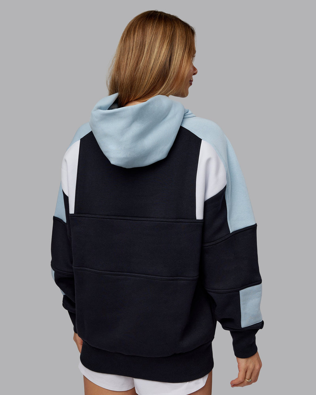 Woman wearing Slam Oversized Hoodie - Caviar-Skyride | Model:Emilie | Size:XS