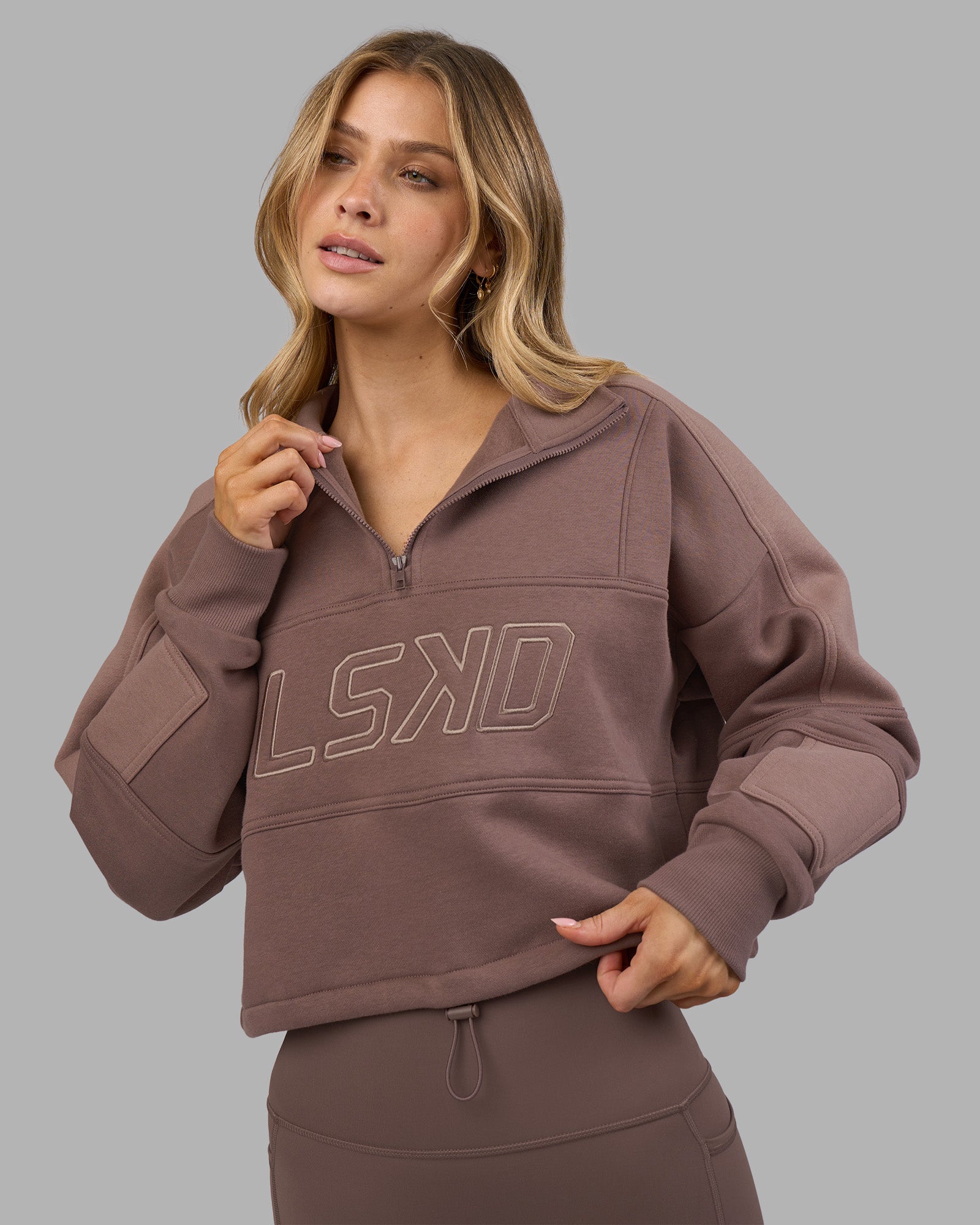 Slam Quarter Zip Sweater - Peppercorn | LSKD – LSKD US