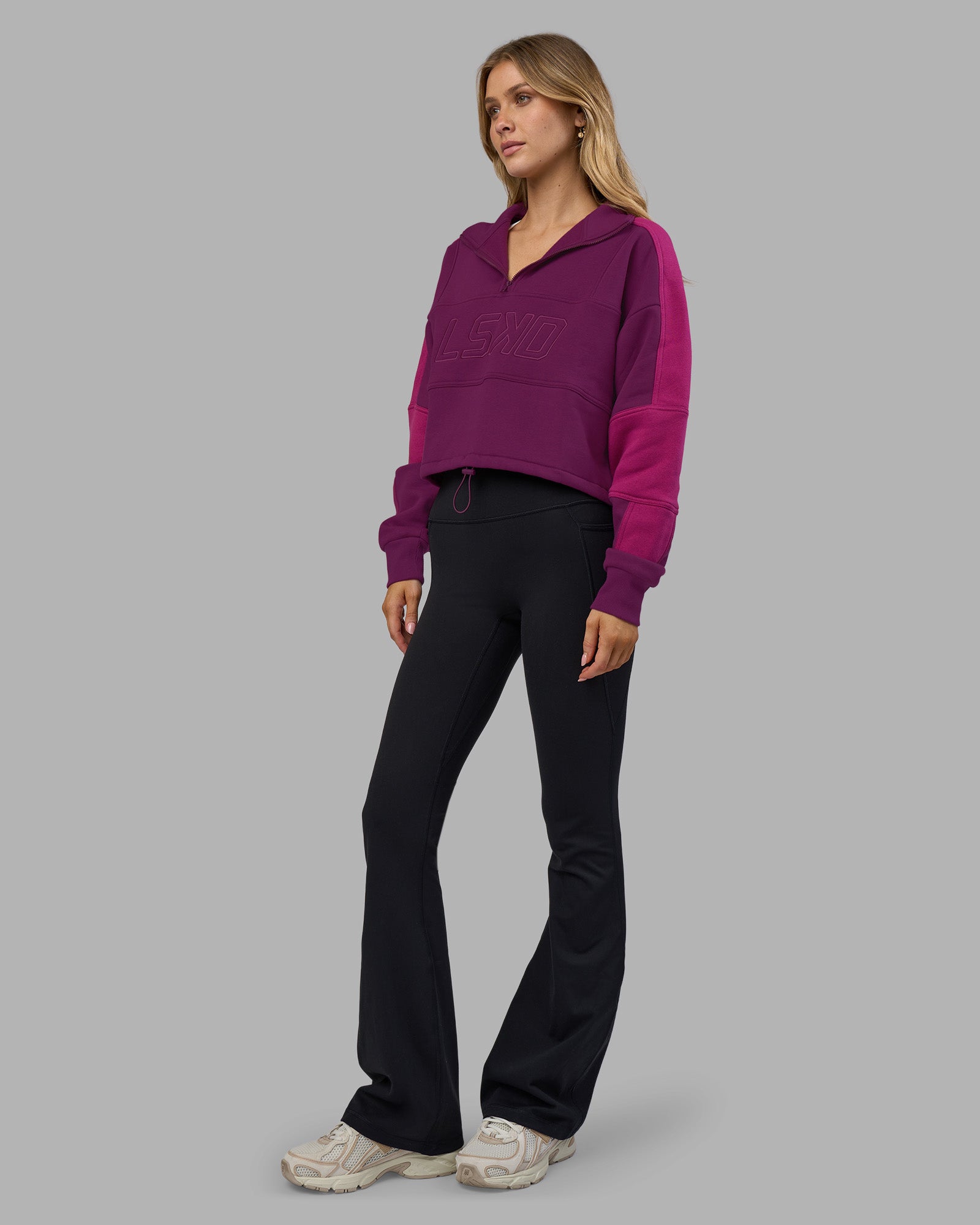Slam Quarter Zip Sweater - Plum Caspia-Boysenberry | LSKD – LSKD US
