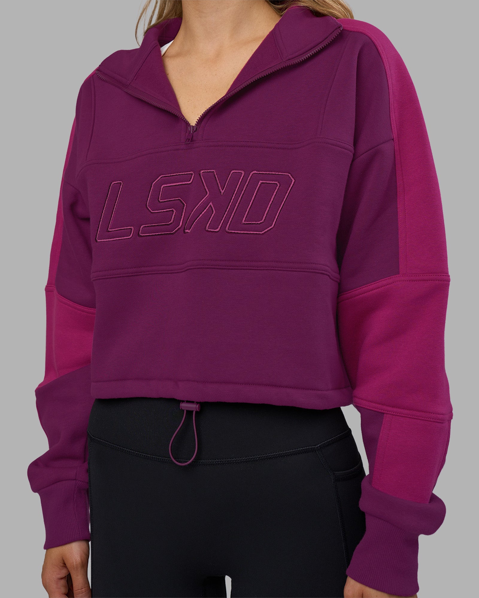 Slam Quarter Zip Sweater - Plum Caspia-Boysenberry | LSKD – LSKD US