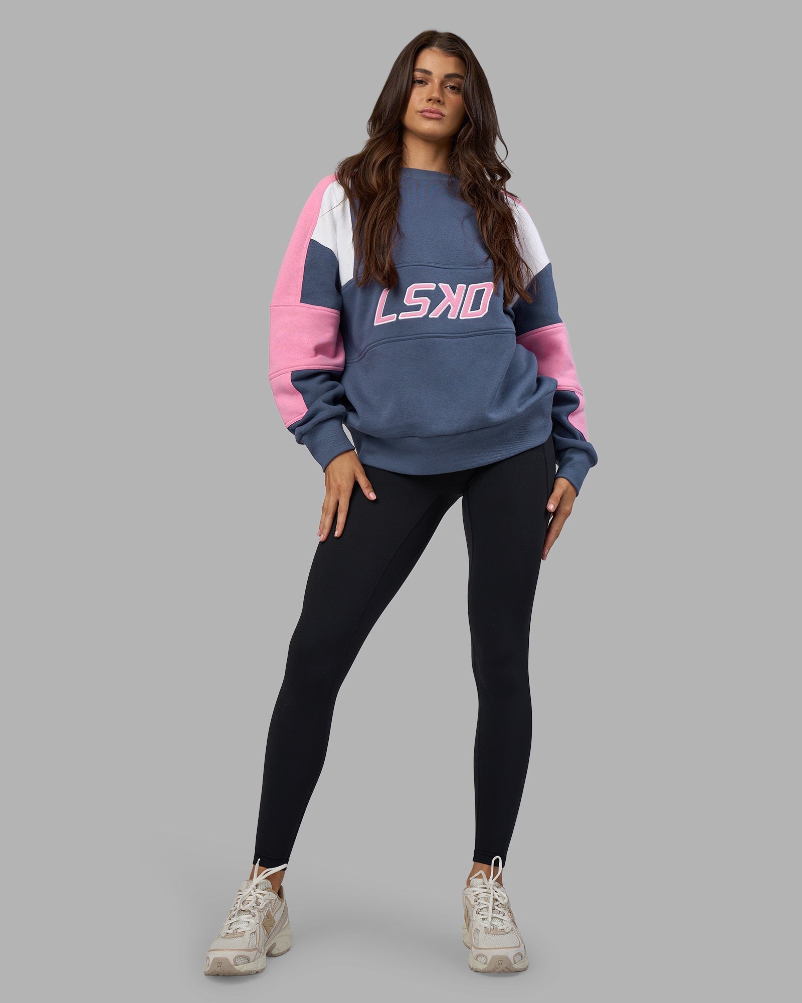 Slam Sweater Oversize - Night Shadow-Rosebloom | LSKD – LSKD US