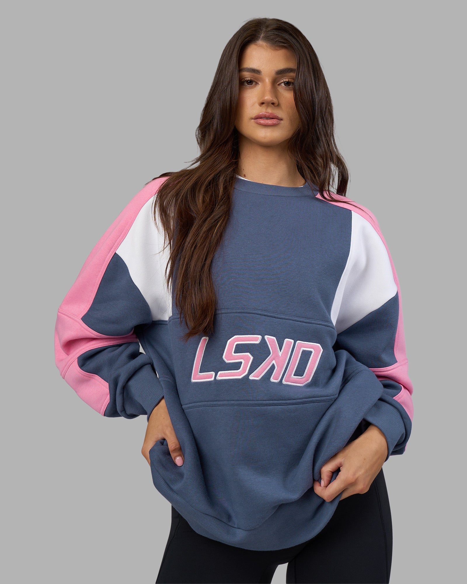 Slam Sweater Oversize - Night Shadow-Rosebloom | LSKD – LSKD US