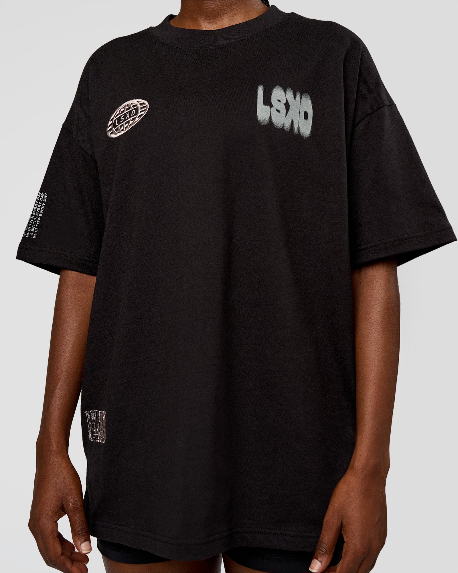 Static Grit Heavyweight Oversized Tee - Black-Alloy | LSKD – LSKD US