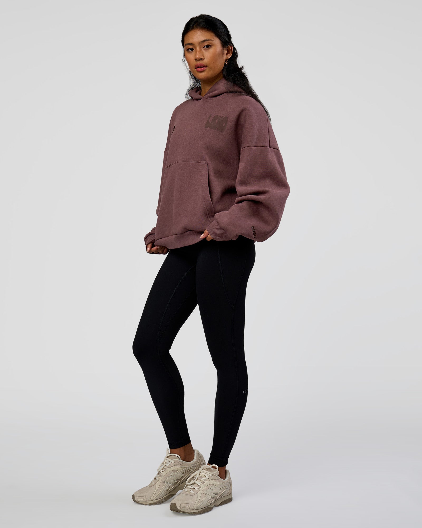 Static Grit Unisex Boxy Hoodie - Cocoa Powder-Hot Chocolate | LSKD