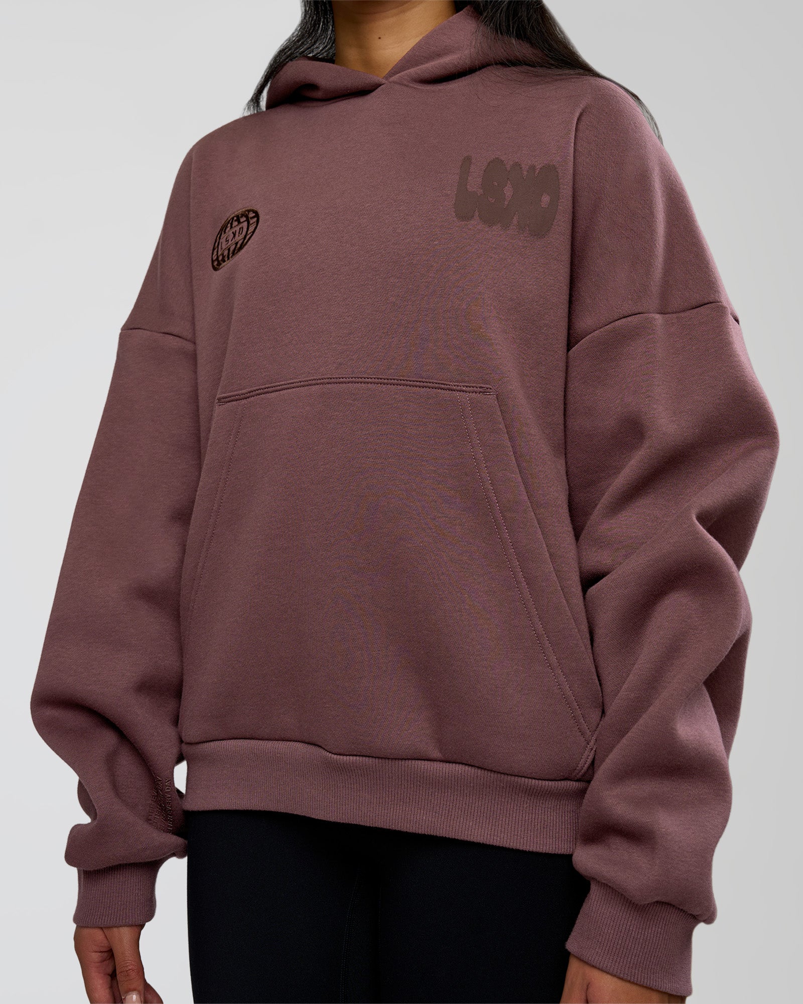 Static Grit Unisex Boxy Hoodie - Cocoa Powder-Hot Chocolate | LSKD