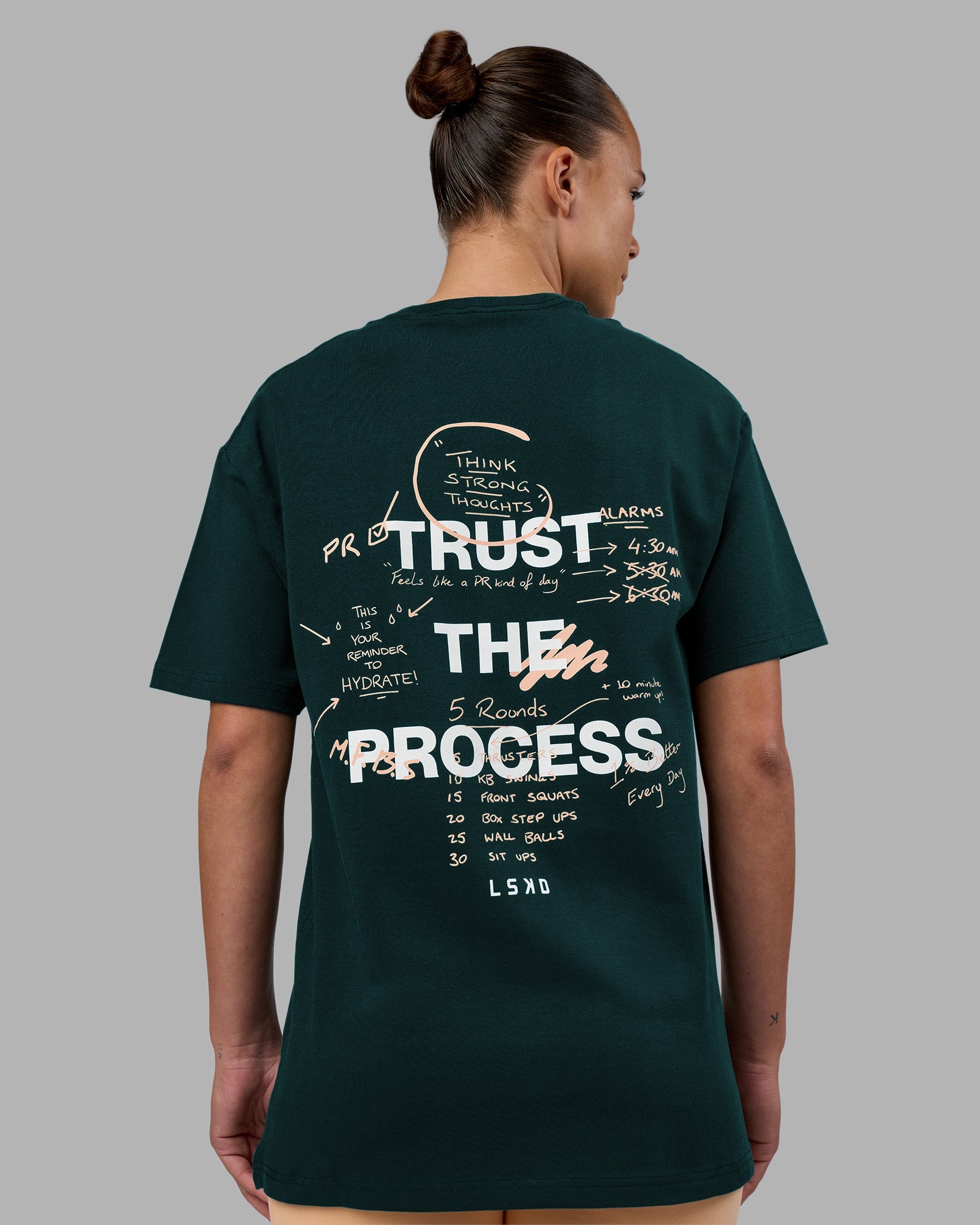 Think Strong Heavyweight FLXCotton Tee Oversize - Dark Moss-Off