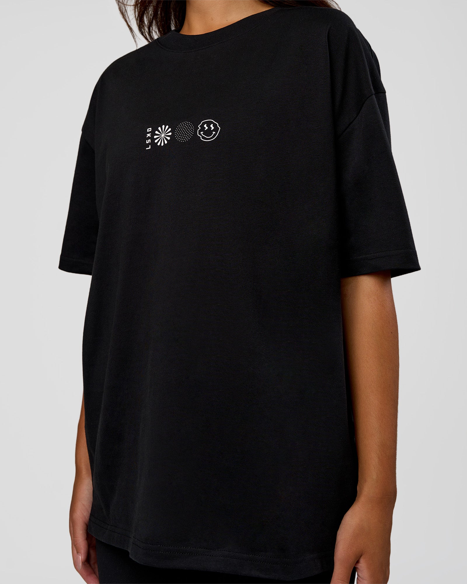 Trust The Process Heavyweight Unisex Oversized Tee - Black-White