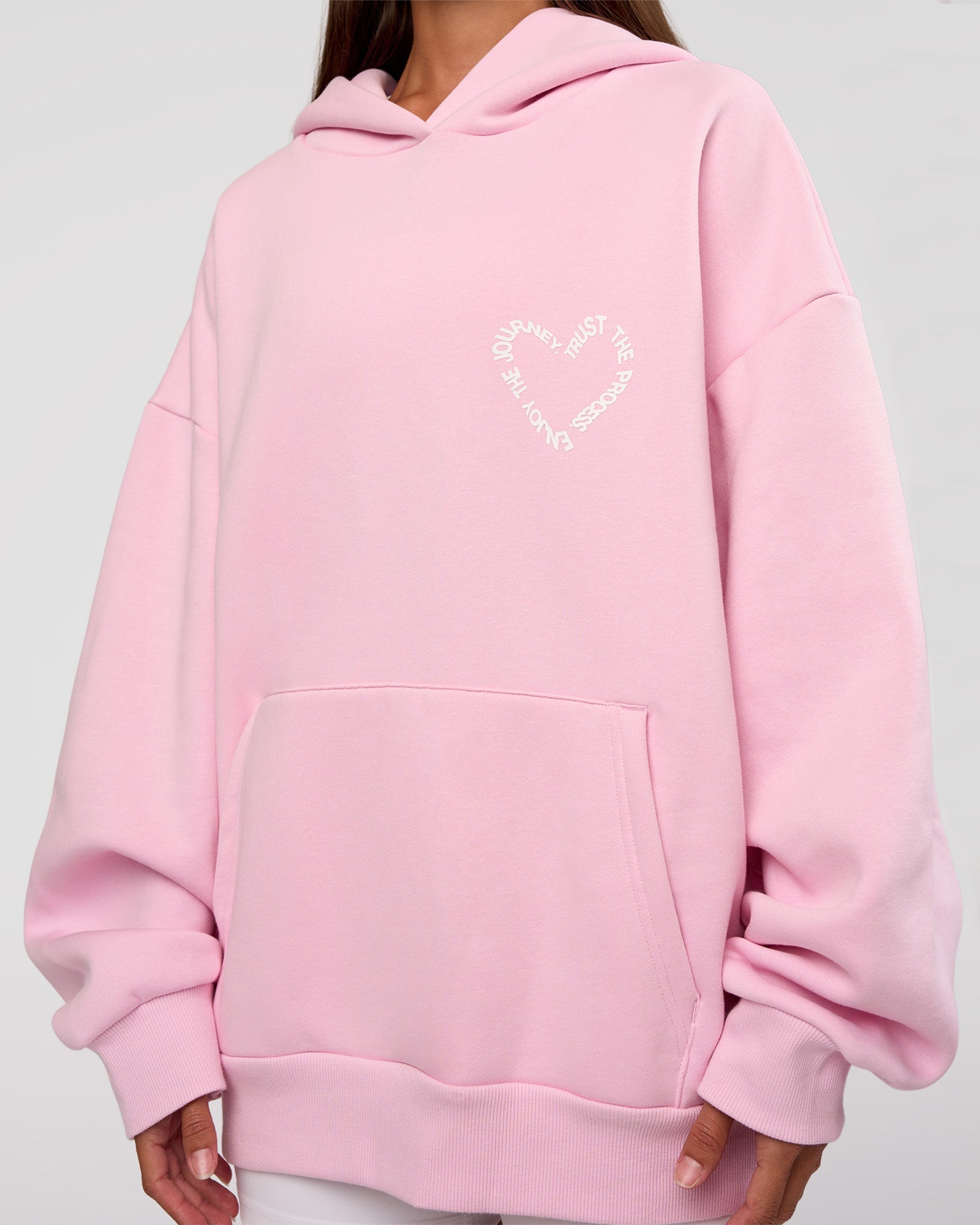 Unisex Love The Process Oversize Hoodie - Marshmallow-White | LSKD