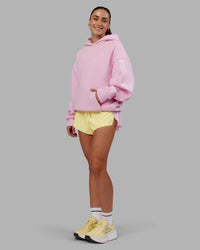 Woman wearing Your Race Oversized Hoodie - Marshmallow | Model:Grace | Size:XS