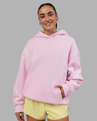 Woman wearing Your Race Oversized Hoodie - Marshmallow | Model:Grace | Size:XS