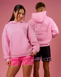 Duo wearing BCAM Heavyweight Boxy Hoodie - Pink Rose | Model:Bianca | Size:S | Model:Albert | Size:M | Thumbnail Index: 10