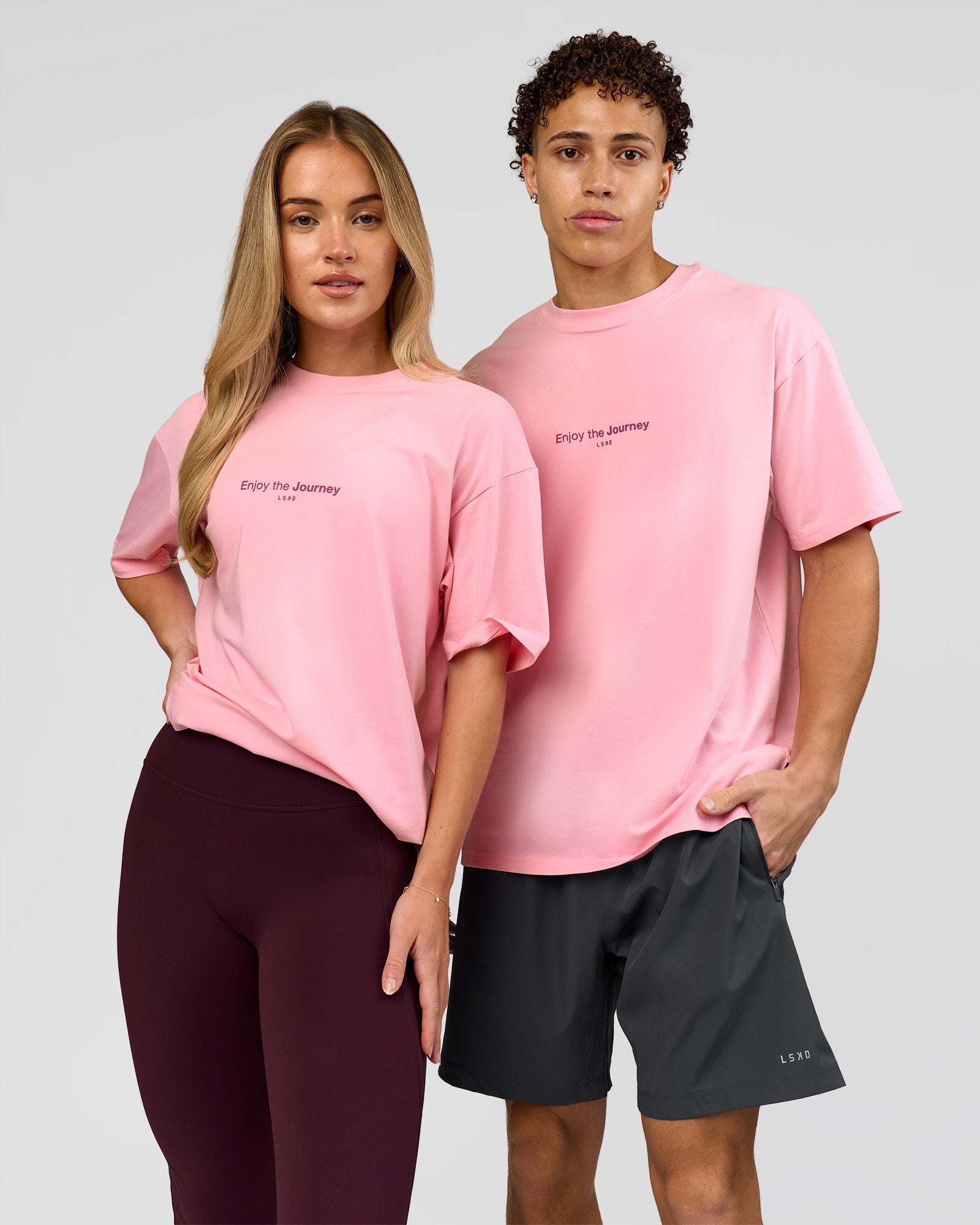VS1 Enjoy The Journey FLXCotton Oversize Tee - Pink Rose | LSKD