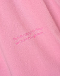 Man wearing Bree Heavyweight Oversized Tee - Pink Rose | Model:Jaiden | Size:L | Thumbnail Index: 13