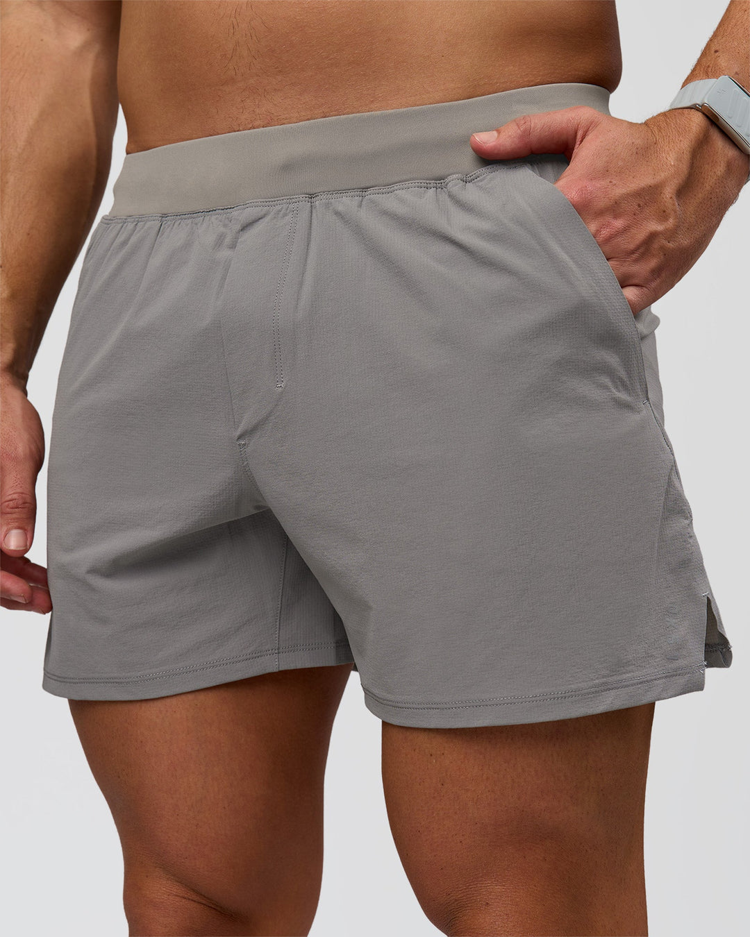 Man wearing Functional Training 5" Short - Storm Front | Model:Jaiden | Size:L - view 1