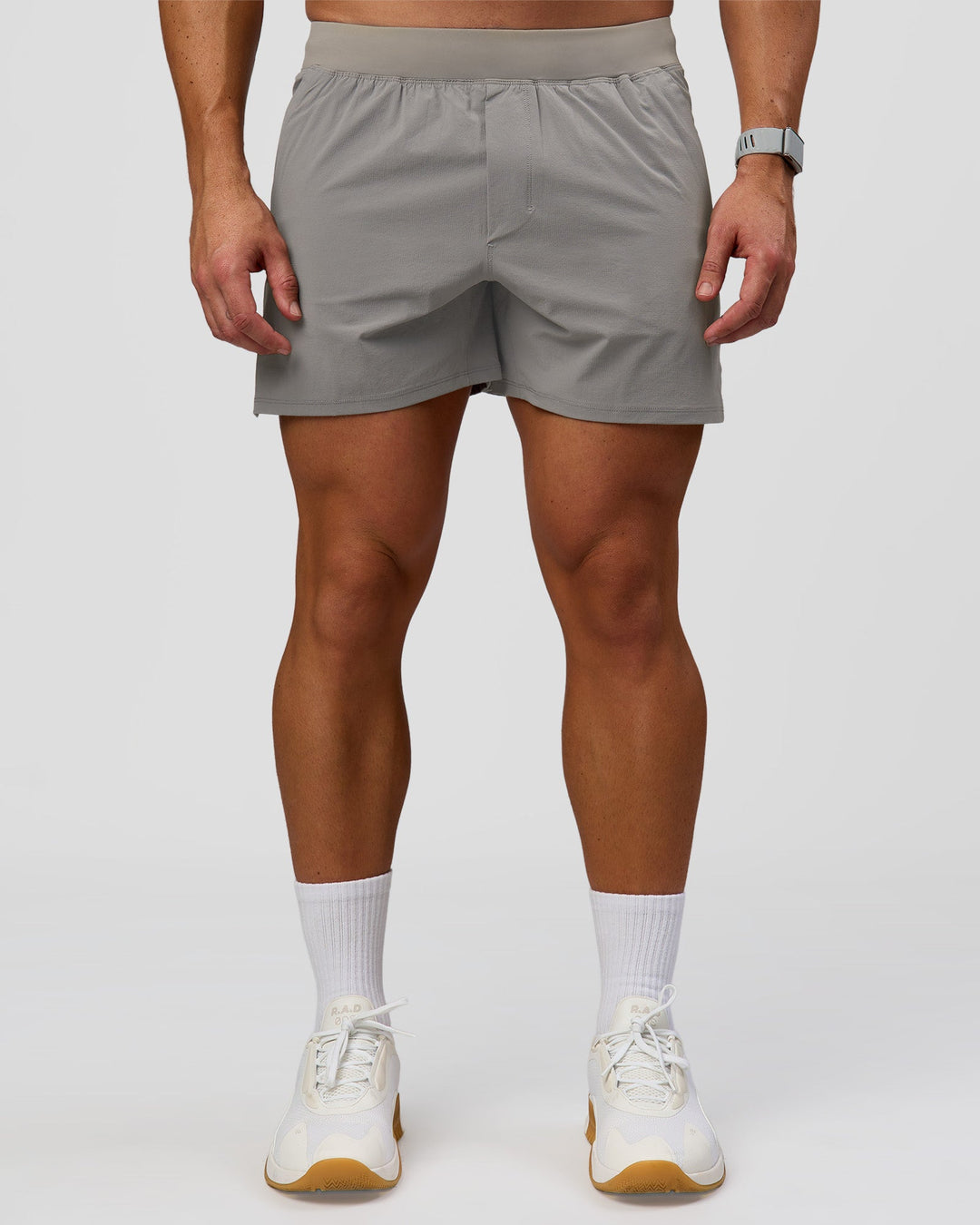 Man wearing Functional Training 5" Short - Storm Front | Model:Jaiden | Size:L - view 4