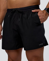 Pace 5" Lined Running Short - Black-Reflective | Thumbnail Index: 2