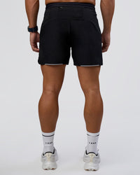 Pace 5" Lined Running Short - Black-Reflective | Thumbnail Index: 3