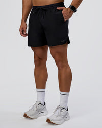 Pace 5" Lined Running Short - Black-Reflective | Thumbnail Index: 7