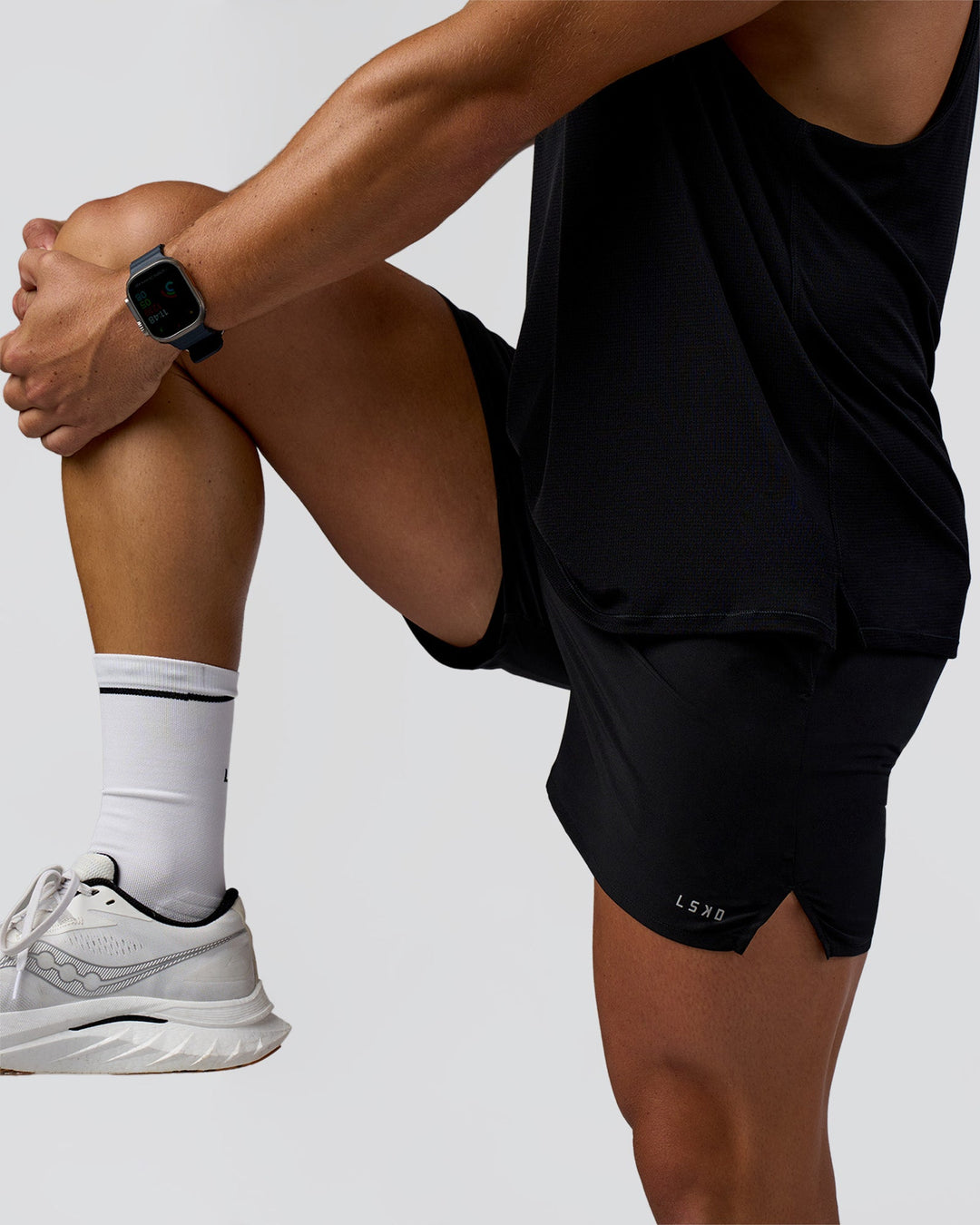 Pace 5" Lined Running Short - Black-Reflective - view 2