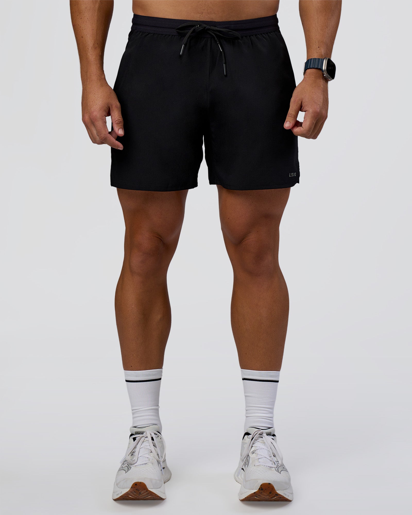Pace 5" Lined Running Short - Black-Reflective