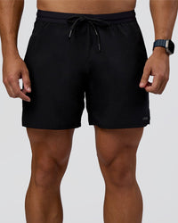 Pace 5" Lined Running Short - Black-Reflective | Thumbnail Index: 0