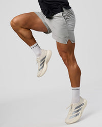 Man wearing Pace 5" Lined Running Short - Alloy | Model:Jaiden | Size:L | Thumbnail Index: 9