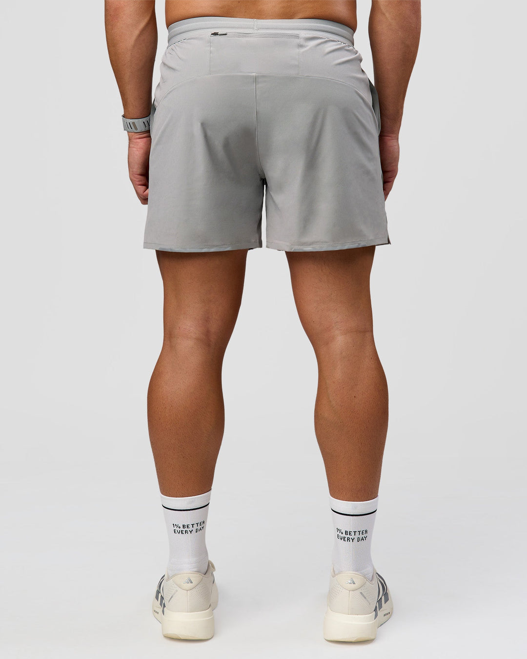 Man wearing Pace 5" Lined Running Short - Alloy | Model:Jaiden | Size:L - view 11