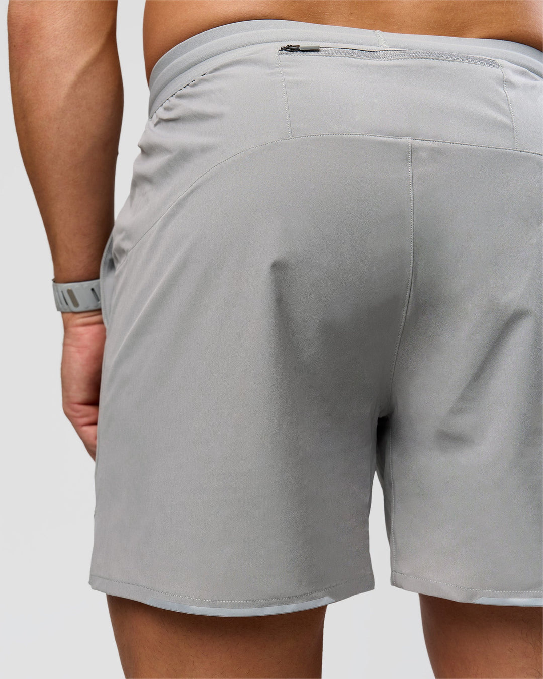 Man wearing Pace 5" Lined Running Short - Alloy | Model:Jaiden | Size:L - view 12