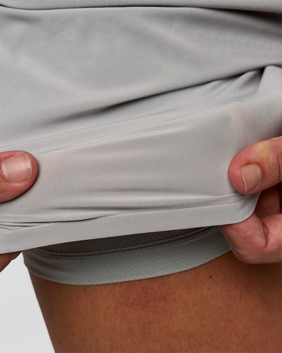 Man wearing Pace 5" Lined Running Short - Alloy | Model:Jaiden | Size:L - view 14
