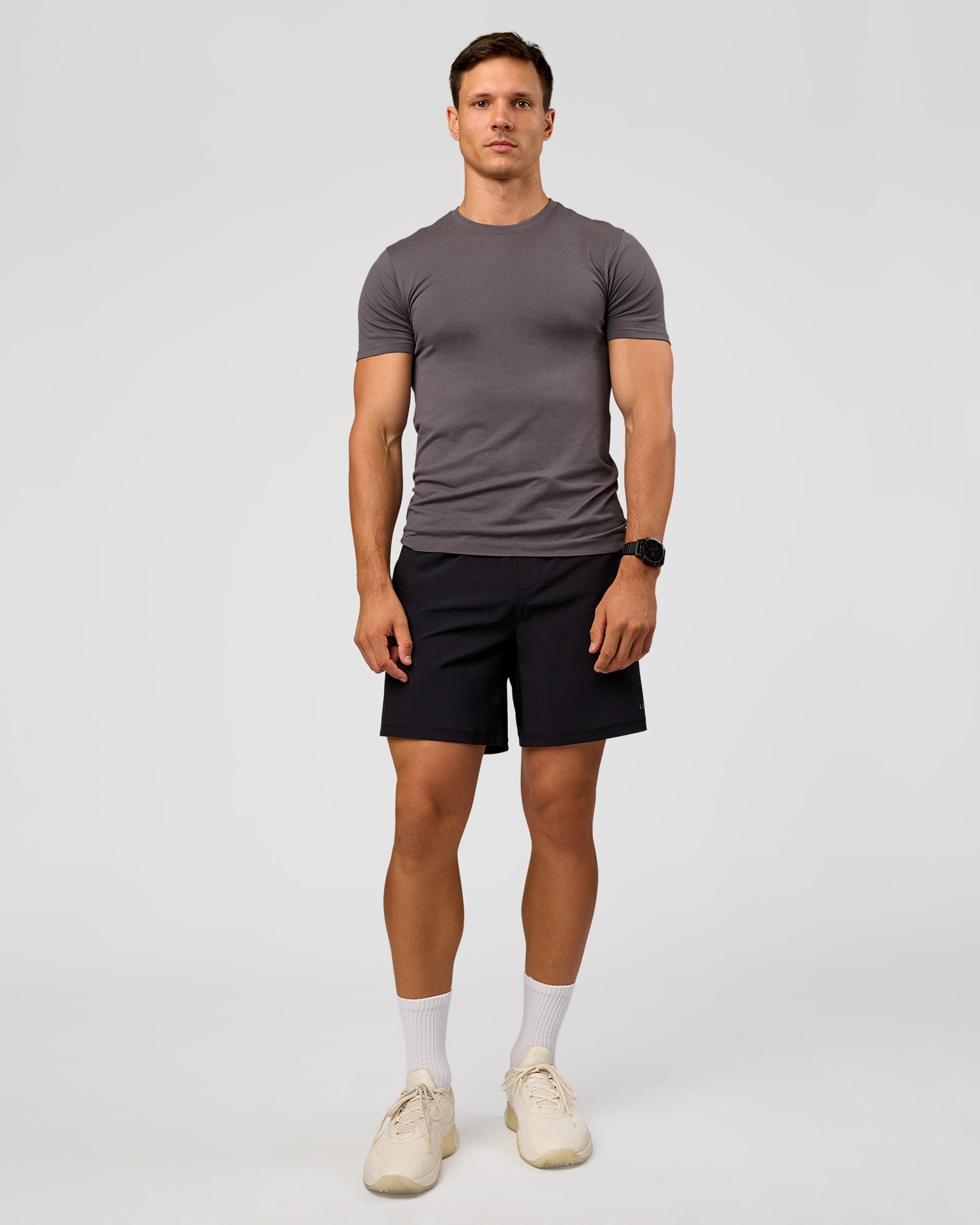 Man wearing Rep 7'' Training Short  - Black | Model:Liam | Size:L